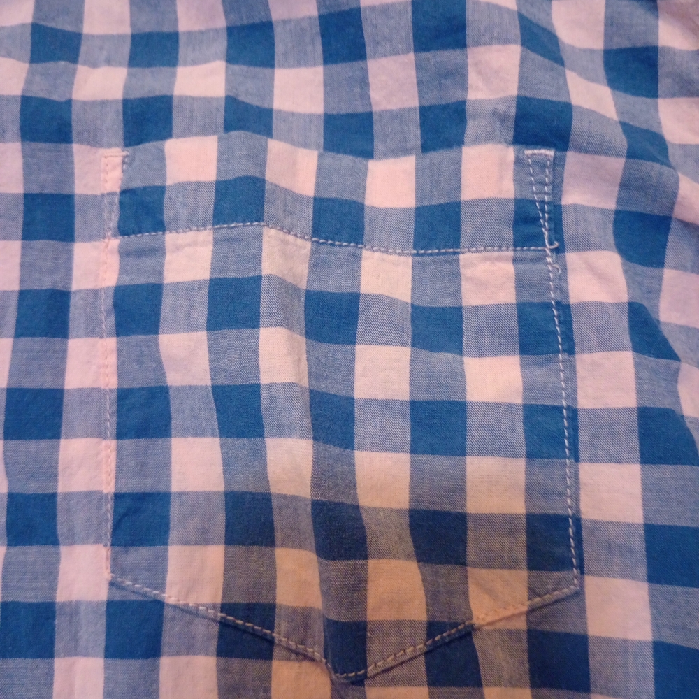 Sonoma Blue and Pink Casual Button Down Shirt‎ - Picture 2 of 4